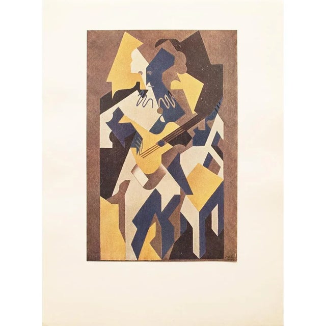 1947 After Juan Gris "The Guitarist", First Edition Parisian Offset Lithograph For Sale - Image 9 of 10