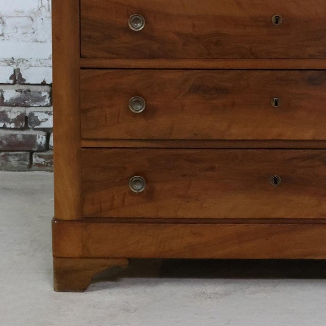 French 19th Century Louis Philippe Solid Walnut Chest For Sale - Image 3 of 5