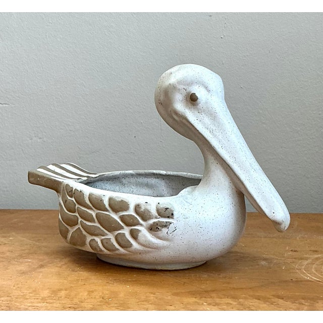Late 20th Century Vintage Ceramic Pelican Bowl For Sale - Image 5 of 12