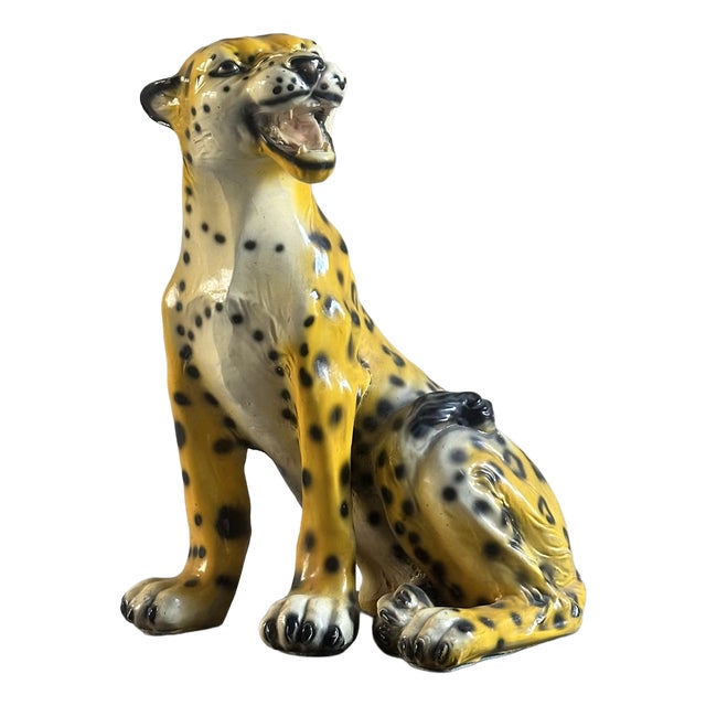 Italan Ceramic Cheetah, 1970s For Sale