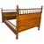 Ornamental & Decorative Materials Antique French Faux Bamboo Bed Frame, Stained Pine For Sale - Image 7 of 11