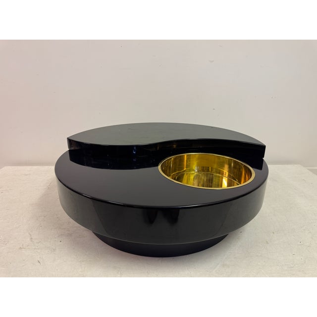 Paint Yin Yang Revolving Coffee Table, Italy, 1970s For Sale - Image 7 of 14