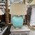 Aqua Vintage Aqua Glass Globe Table Lamp For Sale - Image 8 of 11