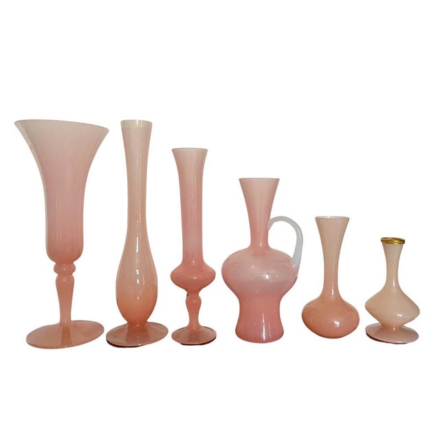 Art Deco French Opaline Vases, 1920, Set of 6 For Sale - Image 11 of 11
