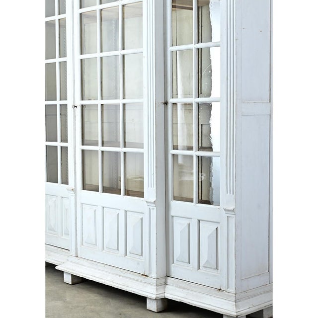 French 19th Century Painted Pine Bibliotheque For Sale - Image 9 of 18