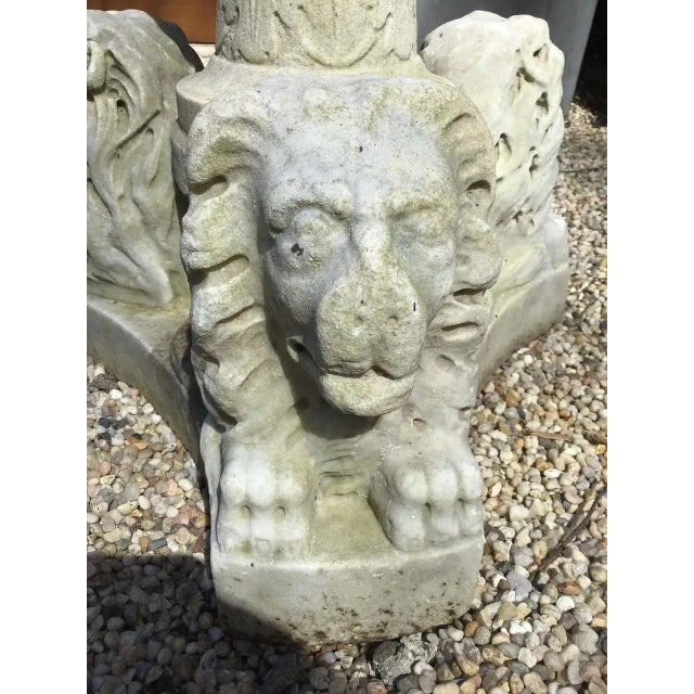 Stone 1960s Carved Marble Lion/Griffin Table For Sale - Image 7 of 13