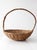 Early 20th Century Antique Willow Gathering Basket With Branch Handle For Sale - Image 5 of 14