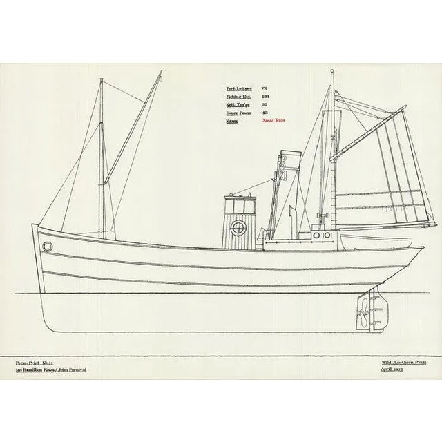 1970 Ian Hamilton Finlay 'Poem/Print No.14 (Xmas Rose)' Black & White Serigraph For Sale - Image 4 of 4