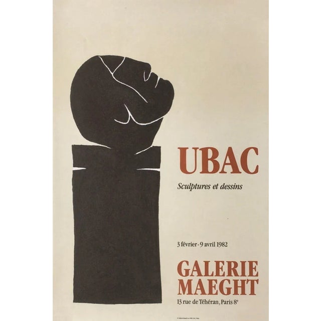 Raoul UBAC MAEGHT GALLERY 1982 original lithograph poster on matt poster paper unsigned and not numbered printed by : Arte...