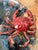 The color combination of the glazes used on the base of this platter give the illusion that you are looking down into a...