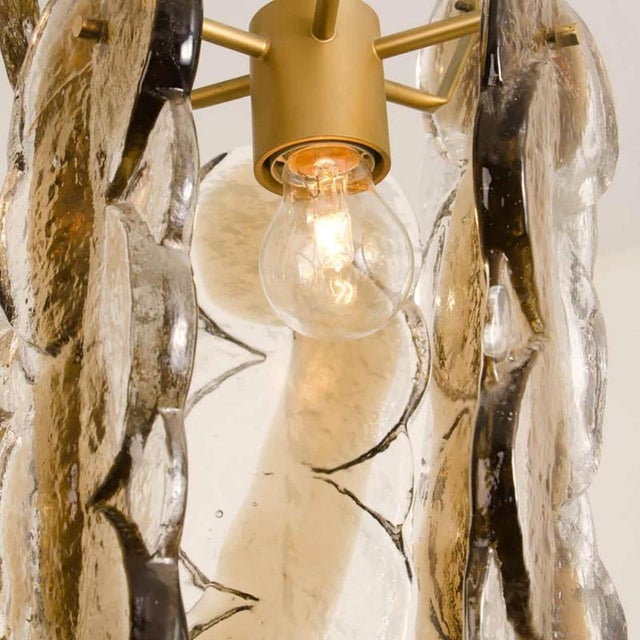 Small Citrus Swirl Smoked Glass Pendant Light by J. T. Kalmar for Kalmar, 1960s For Sale - Image 12 of 15
