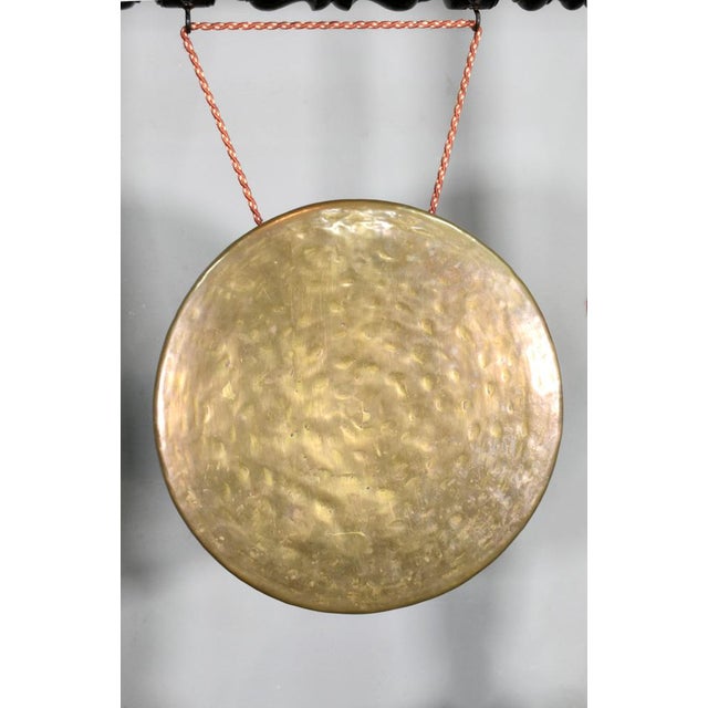 Wood Large Framed Dinner Gong in Mahogany, 1890s For Sale - Image 7 of 11