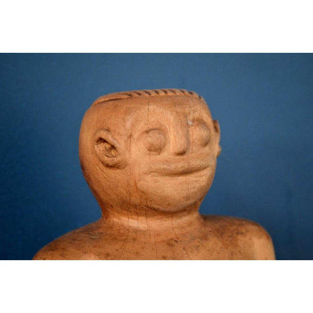 Wood Art Brut Style Wooden Sculptures, Italy, 1970s, Set of 2 For Sale - Image 7 of 12