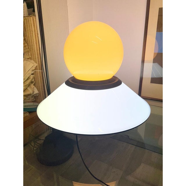 Space Age Double Light Lamp in Glass and Steel, 1970s For Sale - Image 14 of 18