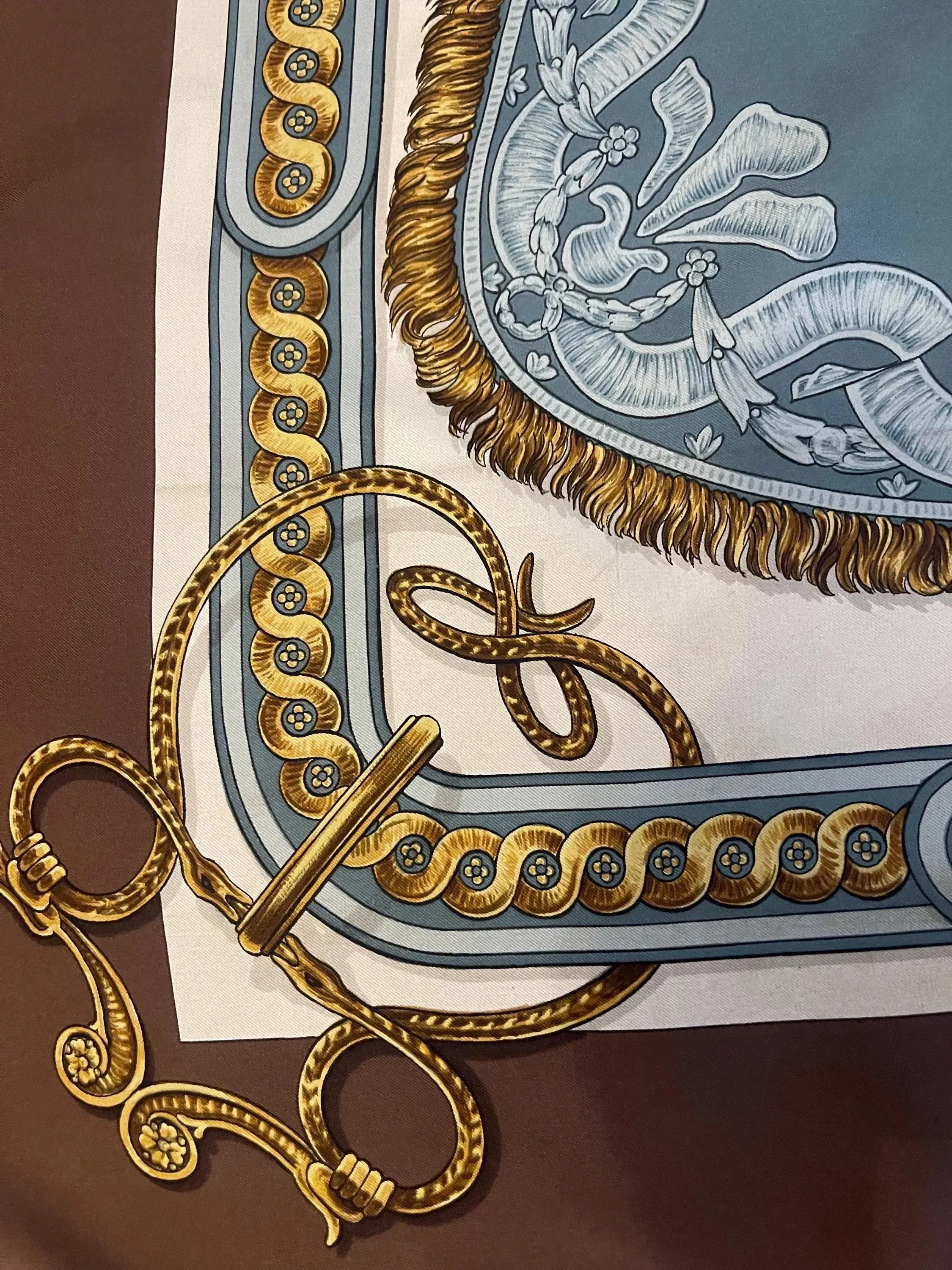Hermes Bride De Cour 1987 Silk Scarf “Francoise De La Perriere