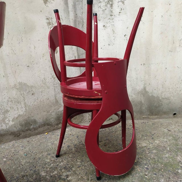 Mouettes Bistro Chairs from Baumann, 1960s, Set of 5 For Sale - Image 15 of 18