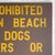 American Prohibited on Beach Dogs/Cars Sign For Sale - Image 3 of 6