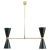 Mid-Century French Black Double Cone Diabolo Pendant Chandelier, 1950s For Sale - Image 15 of 15