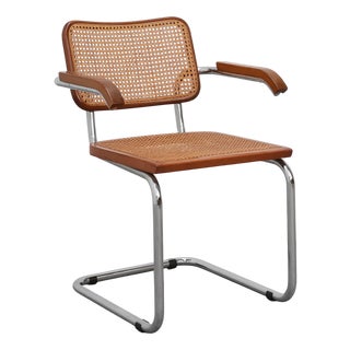 Bauhaus Armchair in tubular Steel, wood and Rattan, 1920s For Sale