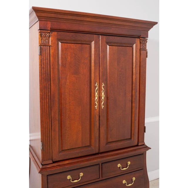 Pennsylvania House Cherry Fitted Interior Bedroom Armoire For Sale - Image 11 of 18