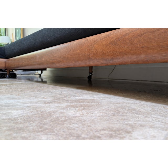 Black MCM Adrian Pearsall Grand Boomerang Sofa W/Certificate of Authenticity For Sale - Image 8 of 10