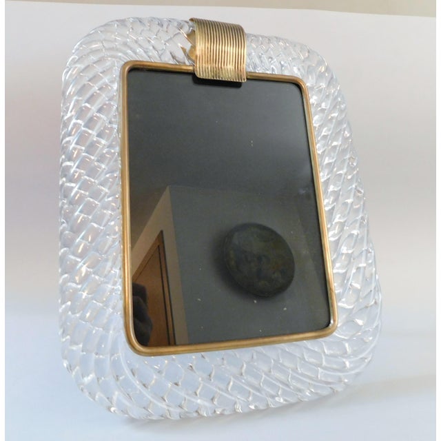 Italian 20th Century Clear Murano Photo Frame For Sale - Image 3 of 7