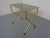 French Brass & Glass Cart with Magazine Rack, 1960s For Sale - Image 4 of 16