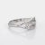 Modern Mid 20th Century Mixed Cut Diamond Band Vintage 14k White Gold Ring Sz 8 For Sale - Image 3 of 7