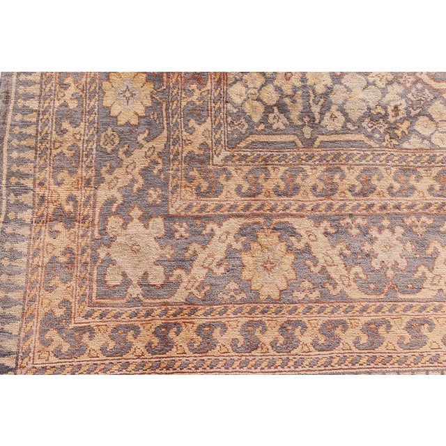 Beige Authentic Turkish Hereke Handmade Wool Rug For Sale - Image 8 of 11