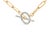 Contemporary 14KT Yellow Gold 1/4 Cttw Diamond Toggle Clasp Paperclip Link Necklace (I-J Color, I1-I2 Clarity) - 18" Inches For Sale - Image 3 of 5