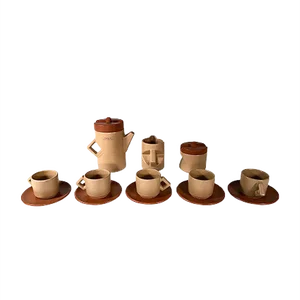 Italian Ceramic Coffee Service Set by Lusso Ceramic, 1976, Set of 13