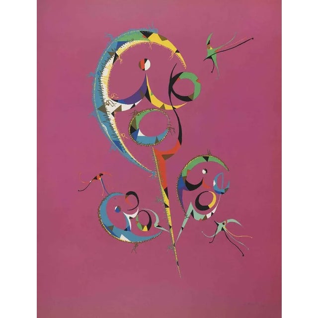Composition from Alphabet series is an original lithograph realized by Rafael Alberti in 1972. Hand-signed and dated on...