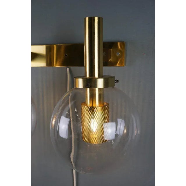Swedish Brass Wall Lamp by Hans Agne Jakobsson, 1960s For Sale - Image 4 of 9