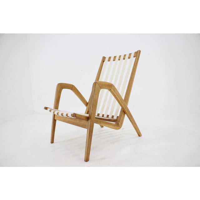 Oak Armchair by Jan Vaněk, Czechoslovakia, 1970s For Sale - Image 4 of 14