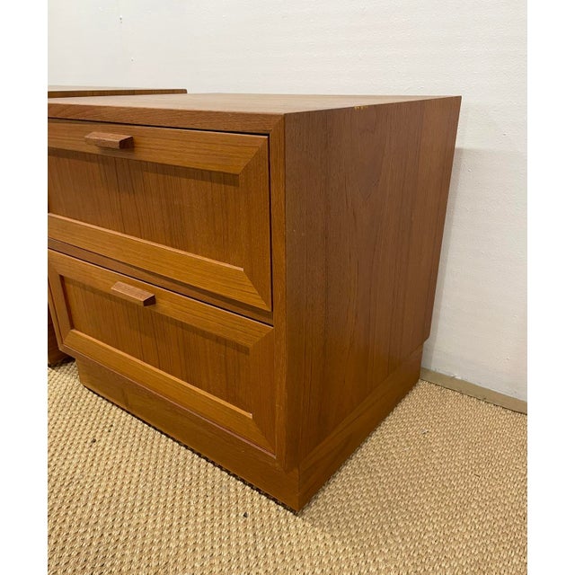 Danish Modern Minimalist Teak Nightstands - A Pair For Sale - Image 4 of 17