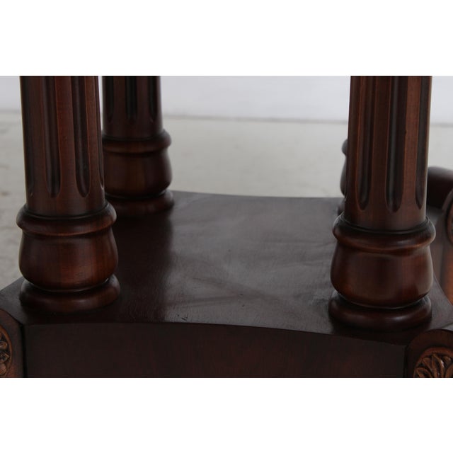 Wood Henredon Mahogany Double Pedestal Inlaid Dining Table For Sale - Image 7 of 17