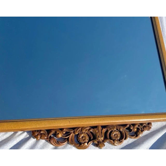 1930’s Italian Carved Wood Draped Mirror. For Sale - Image 10 of 12