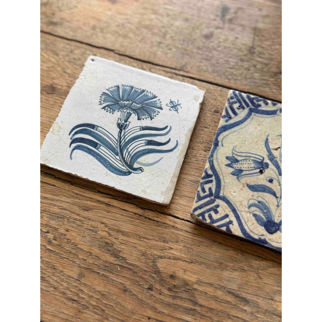 18th C Delft Tiles, Set of 3 For Sale - Image 4 of 7