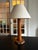 Modernist lamp in carved wood from the 1930s/40s base height 45cm, diameter 17cm European Plug (up to 250V).The wiring of...