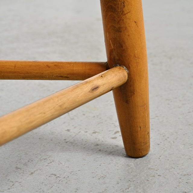 Wood Stool from Christian Durupt, 1960s For Sale - Image 7 of 11