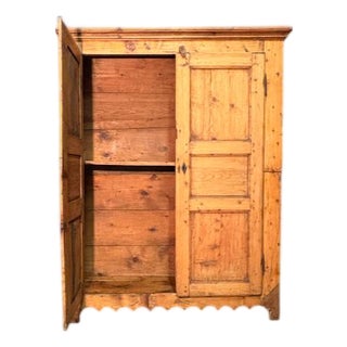 19th Century Fir Wardrobe For Sale