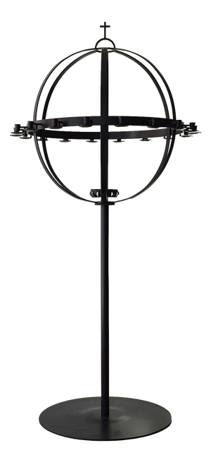 Large Danish Ecclesiastical Light Globe in Cast Iron
