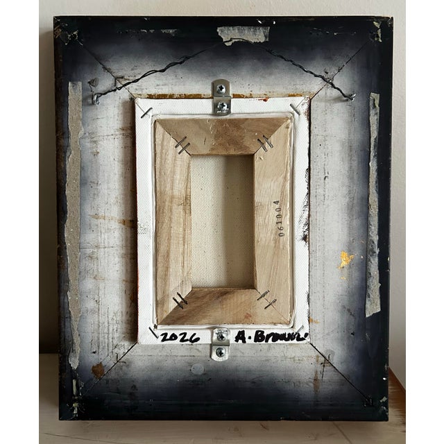 2020s Classic Style Original Petite Oil Painting of a Mandarin Orange in Ornate Gold Frame For Sale - Image 5 of 5