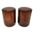 Late 20th Century Maitland Smith Leather Clad Cylindrical Side Tables - a Pair For Sale