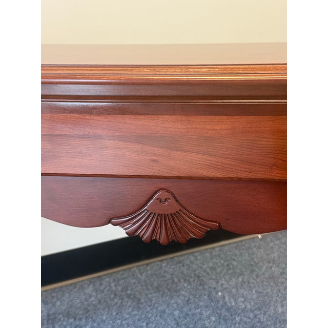 Ethan Allen Ethan Allen Solid Cherry Georgian Court Console / Sofa Table For Sale - Image 4 of 12