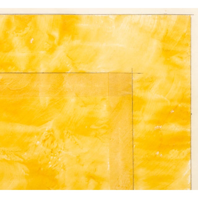 Late 20th Century Joseph Gardella Yellow Square Diptych Mixed Media For Sale - Image 5 of 11