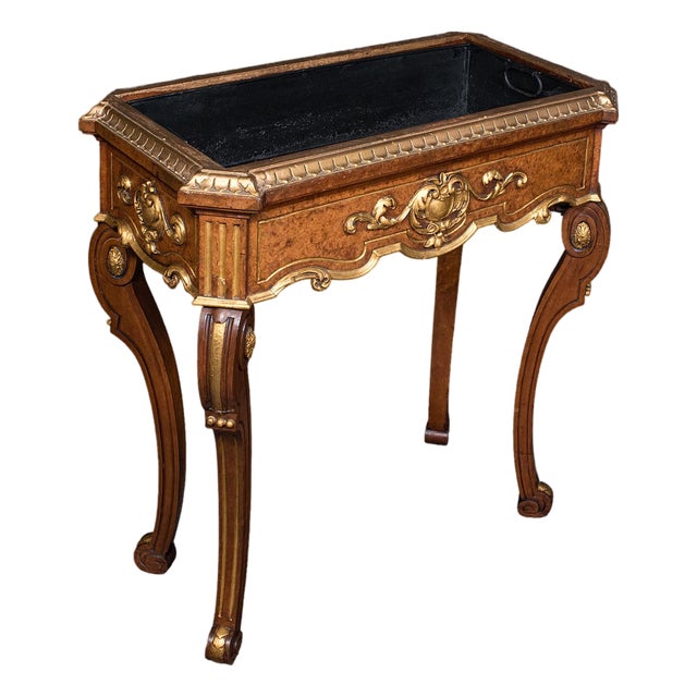 Antique Jardiniere Table, French, Walnut, Planter Stand, Decanter Caddy, Regency For Sale