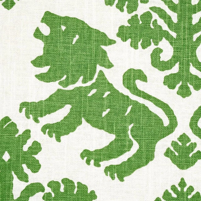 Contemporary Schumacher Regalia Fabric in Green For Sale - Image 3 of 4
