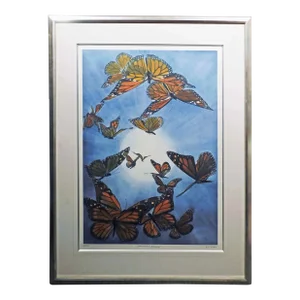 G H Rothe Monarch's Journey Colored Hand Signed Art Butterfly