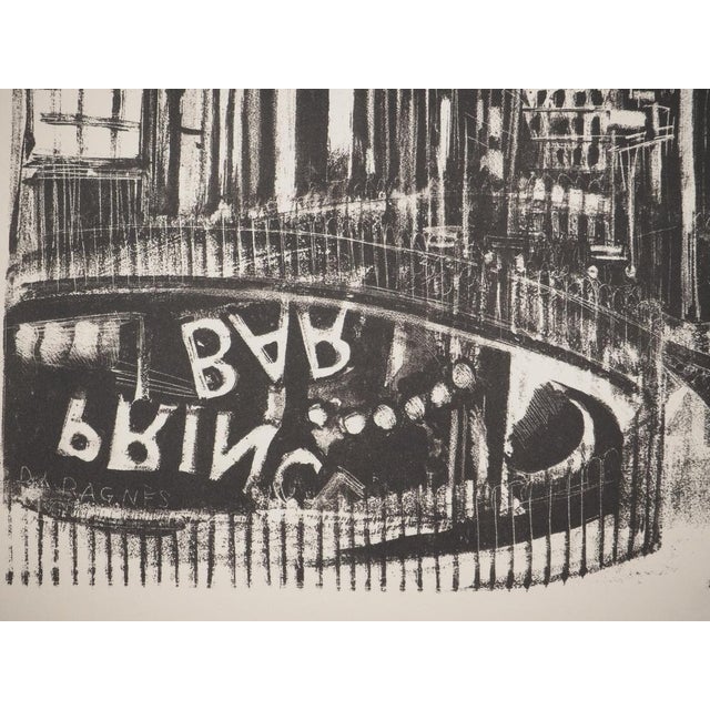 Modern Jean Gabriel Daragnes, Place Pigalle, Original Signed Lithograph For Sale - Image 3 of 6